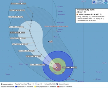Major Typhoon Wutip Threatens Guam
